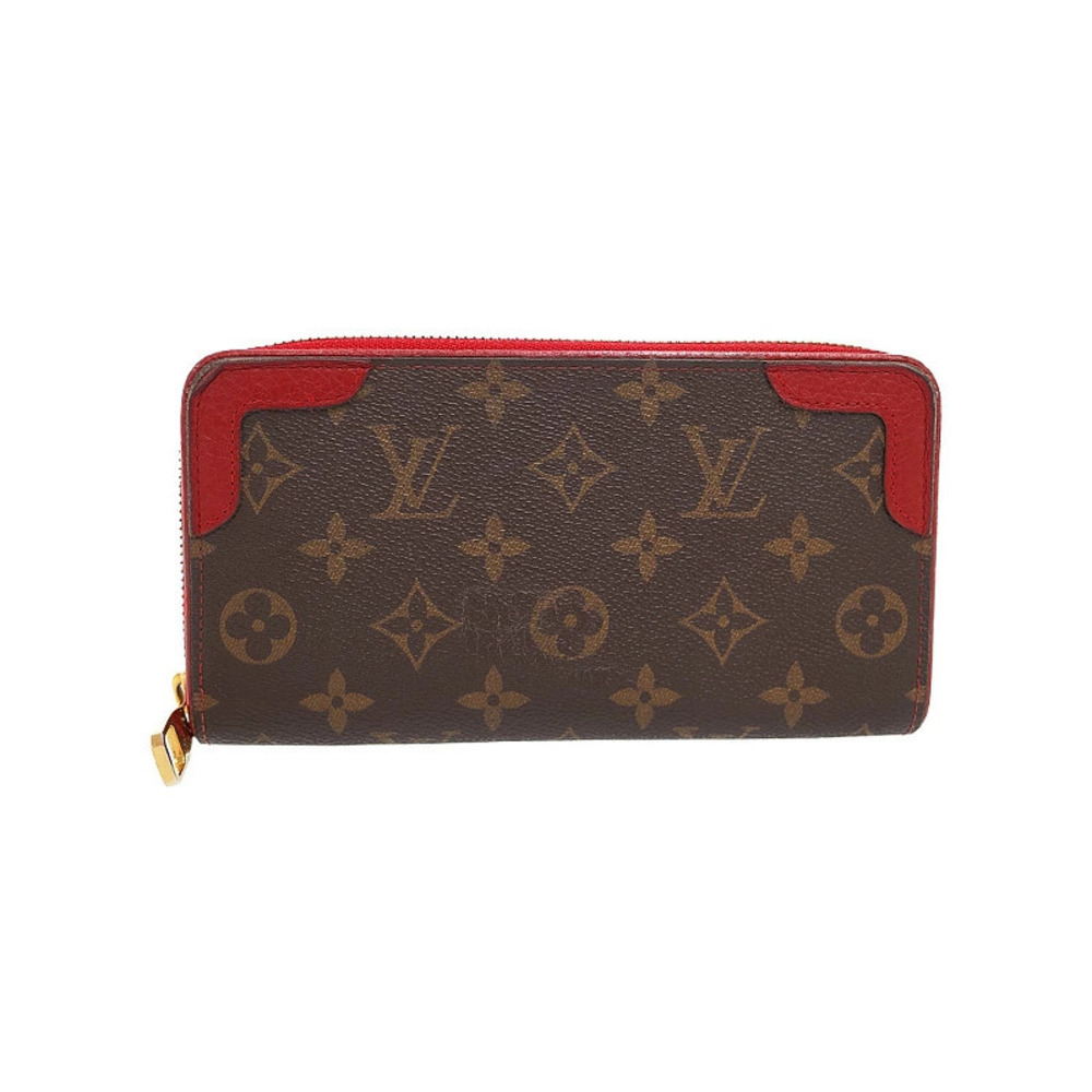 Louis Vuitton Monogram Zippy Wallet Retiro Round Zipper Long
